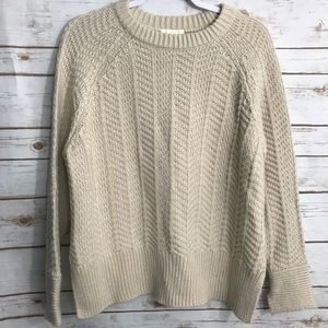 H & M Chunk Cable Knit Sweater Split Sleev…